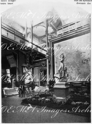 Le Pavillon de la Ville de Paris.Le plan à grande échelle du département de la Seine.1900年博 パリ市館 セーヌ県の拡大地図