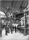 Les sections de l'alimentation.- Les moulins.1900年博 「食」の展示コーナー － 風車