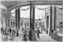 Le Petit Palais des Champs-Elysées.- Portique intérieur et cour en hémicycle.1900年博 シャン＝ゼリゼー会場のプチ・パレにて － 内側柱廊と半円形の中庭