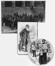 Les camelots de l'Exposition. 1900年博 博覧会場の行商人たち