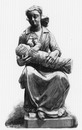 "La nourrice, statuette en terre émaillée." 1900年博 七宝が施された土製彫刻「乳母」
