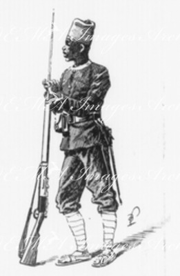 Tirailleur malgache.1900年博 マダガスカルの狙撃兵