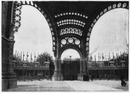 La porte de la place de la Concorde.- Sous la coupole.1900年博 コンコルド広場に作られた門 － ドーム天井の下で