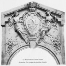 La sculpture du Petit Palais.- Décoration d'un tympan des pavillons d'angle.1900年博 プチ・パレの彫刻 － 角翼のタンパンの飾り