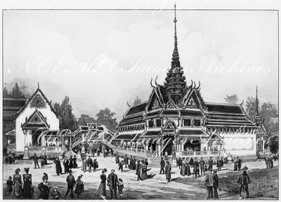 La Palais de l'Empire de Siam.- Ensemble des constructions.1900年博 シャム帝国館 － 建物の全容