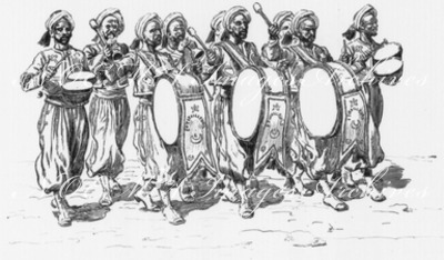 Nouba des tirailleurs algériens.1900年博 アルジェリア狙撃兵による軍楽行進