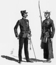 Tirailleurs annamites; officier et soldat.1900年博 アンナンの狙撃兵たち 将校と兵士