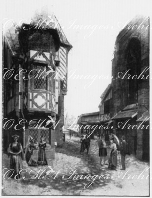 Le Vieux Paris - La rue du Pont-au-Change 1900年博 「古いパリ」 － 「為替橋」通り
