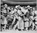 La porte monumentale.- La frise des ouvriers(Fragment).1900年博 記念門 － 労働者たちのフリーズ（部分）