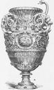 "Vase en argent repoussé, orné de pierres precieuses, exécuté par M. Froment-Meurice." 貴石で装飾された打ち出し細工の銀の壷 フロマン=ムリス社製