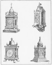 "Pendules de style, exécutées par M. Planchon." プランション社製の古風な様式を模した置時計