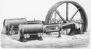 Les machines à vapeur : Fig. 6. - Moteur compound de M. Dujardin (de Lille). 蒸気機関 図6. （リールの）デュジャルダン社の複合発動機