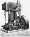 "Les machines à vapeur : Fig. 5. - Machine compound, verticale, de M. Boulet." 蒸気機関 図5. ブレ式垂直複合機関