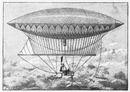 Le pavillon de l'aéronautique militaire : Fig. 1. - Ballon dirigeable à vapeur de Henry Giffard (1852). 軍事航空学館 図1. アンリ・ジファールの蒸気飛行船(1852年)