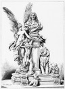 "Monument à la Fontaine, de MM. Dumilatre et Frantz Jourdain. Exposé par MM. Thiebaut frères." ティエボー兄弟社出展のデュミラトル フランツ・ジュルダン両氏による「ラ・フォンテーヌの像」