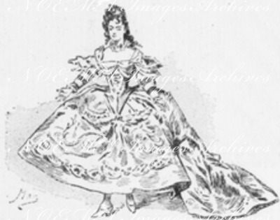 "Mlle La Guerre. (Role de la Fortune, 1776.)" ル・ゲール嬢（運命の女神役 1776）