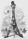 Portrait de M. Eiffel d'après le Punch. 「パンチ」誌に載ったエッフェル氏の肖像