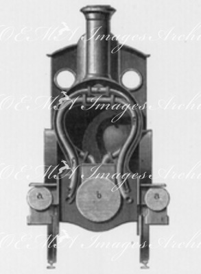 Les locomotives compound : Fig. 2. - Locomotive compound Webb (coupe transversale). 複式蒸気機関車 図2. ウェッブ式複式蒸気機関車（横断面図）