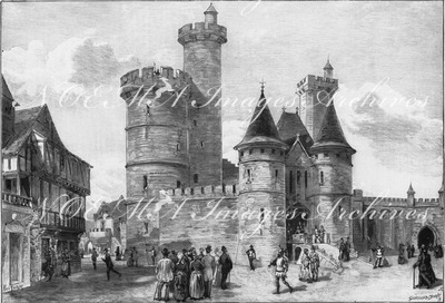 "Le Paris de l'Exposition. - La Tour de Nesle, réconstituée par M. G. Seguin." パリ模様 G・セガンが復元したネールの塔
