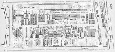 Plan général de l'Esplanade des Invalides. アンヴァリッド会場の全体図