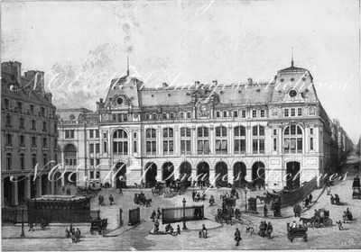 La Nouvelle Gare Saint Lazare Facade Sur La Place Du Havre 新しいサン ラザール駅 ル アーヴル広場に面したファサード Noema Images Archives
