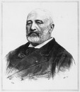M. Alphand. Directerur général des Travaux de Paris et de l'Exposition universelle de 1889. アルファン氏、1889年万博およびパリ関係工事部門長