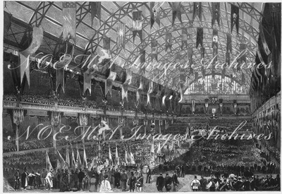 L'Exposition de Paris. - Supplément au N°40. Fête de la distribution des récompenses au palais de l'industrie. パリ万博  産業館における褒賞授与式