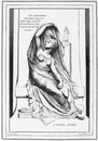 "La pensée, marbre de M. Chapu, destiné au tombeau de Mme La contesse d'Agoult (Daniel Stern). " 「思索」、アグー伯爵夫人の墓のために用意されたシャピュの大理石像(筆名 ダニエル・ステルヌ)