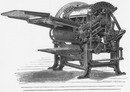 Machine zincographique exposée par M. Wibart. ウィバート社製亜鉛版凸版印刷機