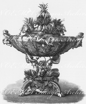 "Corbeille style Louis XV, exposée par M. Froment-Meurice." フロマン=ムリス社出展のルイ15世様式のかご