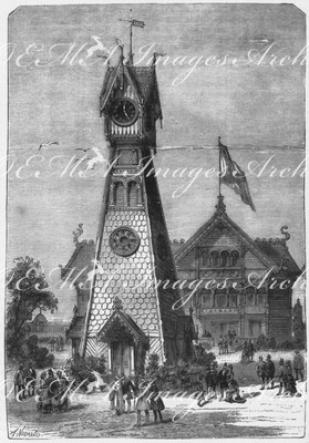 La tour suédoise du Trocadéro. トロカデロ会場のスウェーデンの塔
