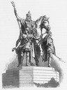 "Statue de Charlemagne, par feu Rochet, fondue par la maison Thiebault." 「カール大帝像」、彫刻ロシェ、鋳造ティエボー工房