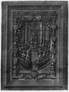 "Panneaux en bois sculpte, exécutés d'apres un manuscrit de dom Bernard de Montfaucon, par M. Alfred Delmas, a Nantes. : Cour du roi François Ier en l'an 1540." ドン・ベルナルド・ド・Montfauconの写本を基にしたナントのアルフレッド・デルマス作の木彫りのパネル 1540年のフランソワ1世の宮廷