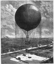 Ascension du ballon captif de la cour des Tuileries. チュイルリー宮殿中庭で上昇する係留気球