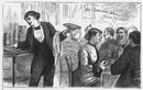 Garçon de restaurant servant des Anglais. 英国人に給仕するレストランのボーイ