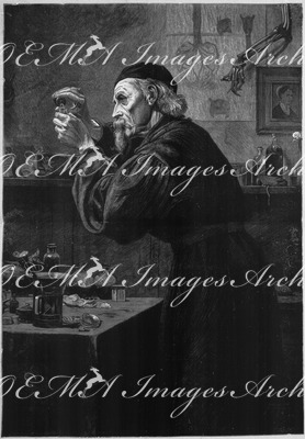 L'Exposition de Paris. - Supplément au N°11. Beaux-arts. - Section anglaise. L'apothicaire. Tableau de M. S. Marks. パリ万博 付録 11 芸術部門英国コーナー 「薬剤師」、S・マークス画