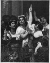 "Beaux-arts, section française. - Moccoli! Tableau de M. de Coninck." 芸術部門フランス・コーナー 「モコリ！」、ド・コナンク画