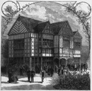 Cottage formant une des facades de la section anglaise. 英国展示コーナーのファサードのひとつであるコテージ