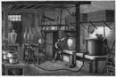 La manufacture de Sèvres : L'atelier pour le grand moulage par le vide et l'air comprime. セーヴル焼の製造 真空と圧縮空気による大きな製品のための工房