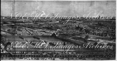 L'Exposition de Paris. - Supplément au N°6. Vue panoramique de l'Exposition universelle de 1878 パリ万博 付録 6 1878年万国博覧会のパノラマ的全景(2/2)