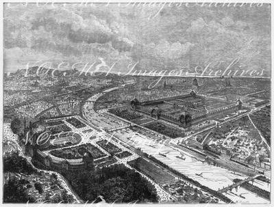 Plan intérieur du palais du Champ-de-Mars. シャン・ド・マルス会場内部平面図