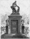 Galvanoplastie de M. Christofle. - Le Milon de Crotone et les bustes de Halevy et Rossini. クリストフルの電気メッキ像「クロトナのミロ」とアレヴィとロッシーニの胸像