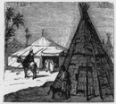 Les tentes des différents peuples. さまざまな民族のテント