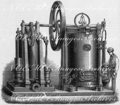 Machine de MM. Hermann-Lachapelle et Ch. Glover. エルマン・ラシェル・エ・Ch・グロヴェール社のモーター