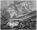 "Le défilé de Glencoe, paysage d'Ecosse de M. Richardson." 「グレンコウの谷」、リチャードソンによるスコットランドの景色