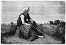 La gardeuse de dindons. - Tableau de M. Breton. 「七面鳥の番をする女」、ブルトン画