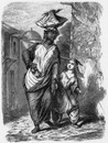 Costumes de Constantinople. : Enfant turc et négresse. コンスタンティノープルの民族衣装 トルコ人の子供と黒人女