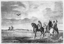 "La chasse au héron, tableau de M. Fromentin." 「鷺狩り」、フロマンタン画
