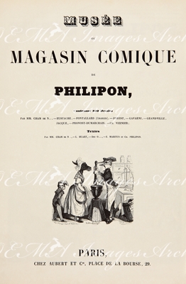 グランヴィル『ミュゼ・ウ・マガザン・コミック・ドゥ・フィリポン』 扉絵 Frontispice du Musee ou Magasin comique de Philipon (1842-1843)