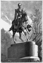 "La statue du roi des Belges, Léopold 1er." ベルギー国王レオポルド1世の像